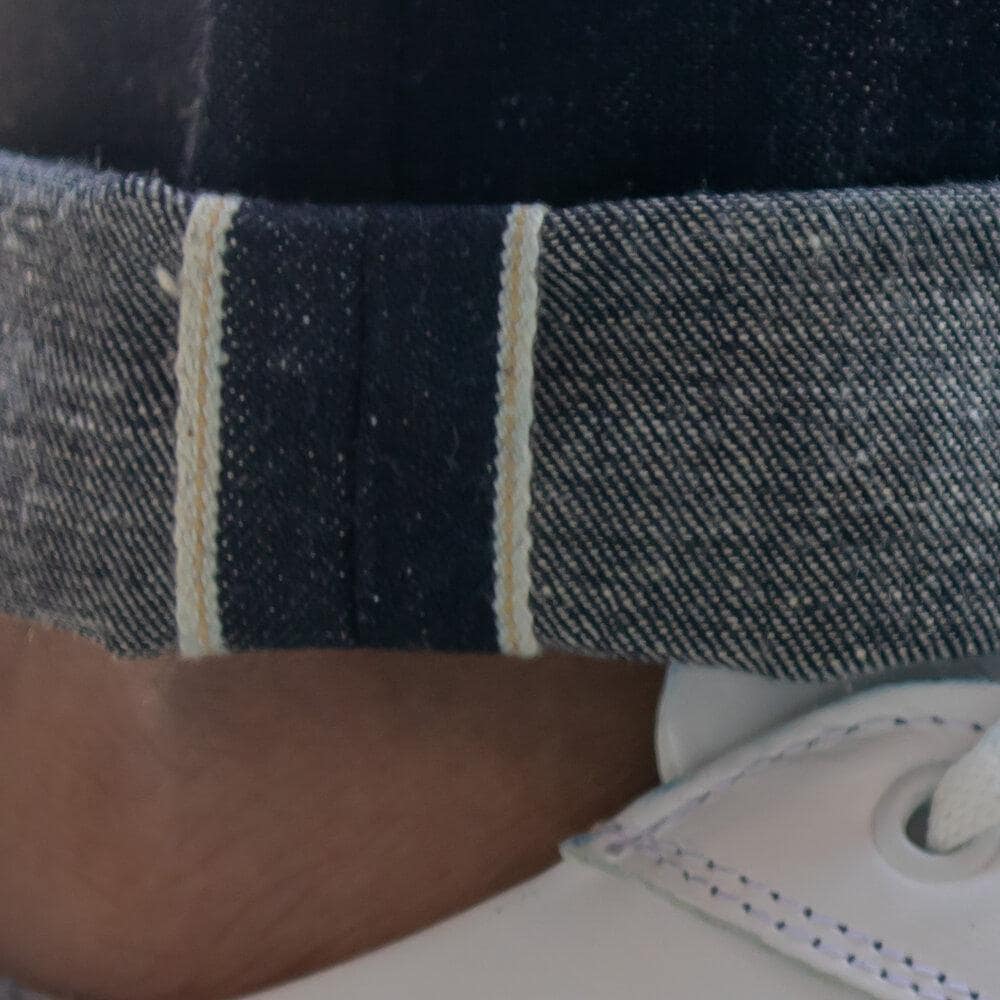 Cobra Nep Selvedge Slim Straight by Crimson Serpents Denim Goods. Yellow selvedge ID view.