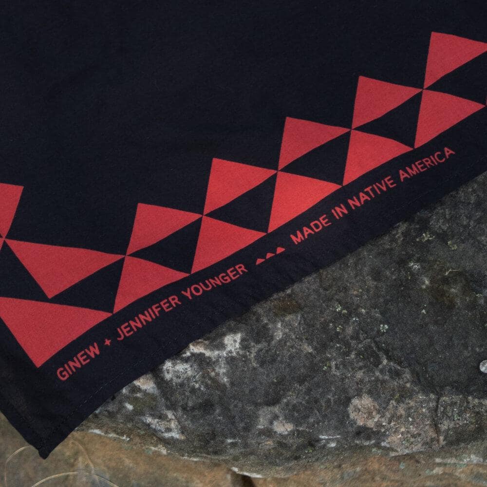 Raven Bandana by Ginew. In Black/Red.