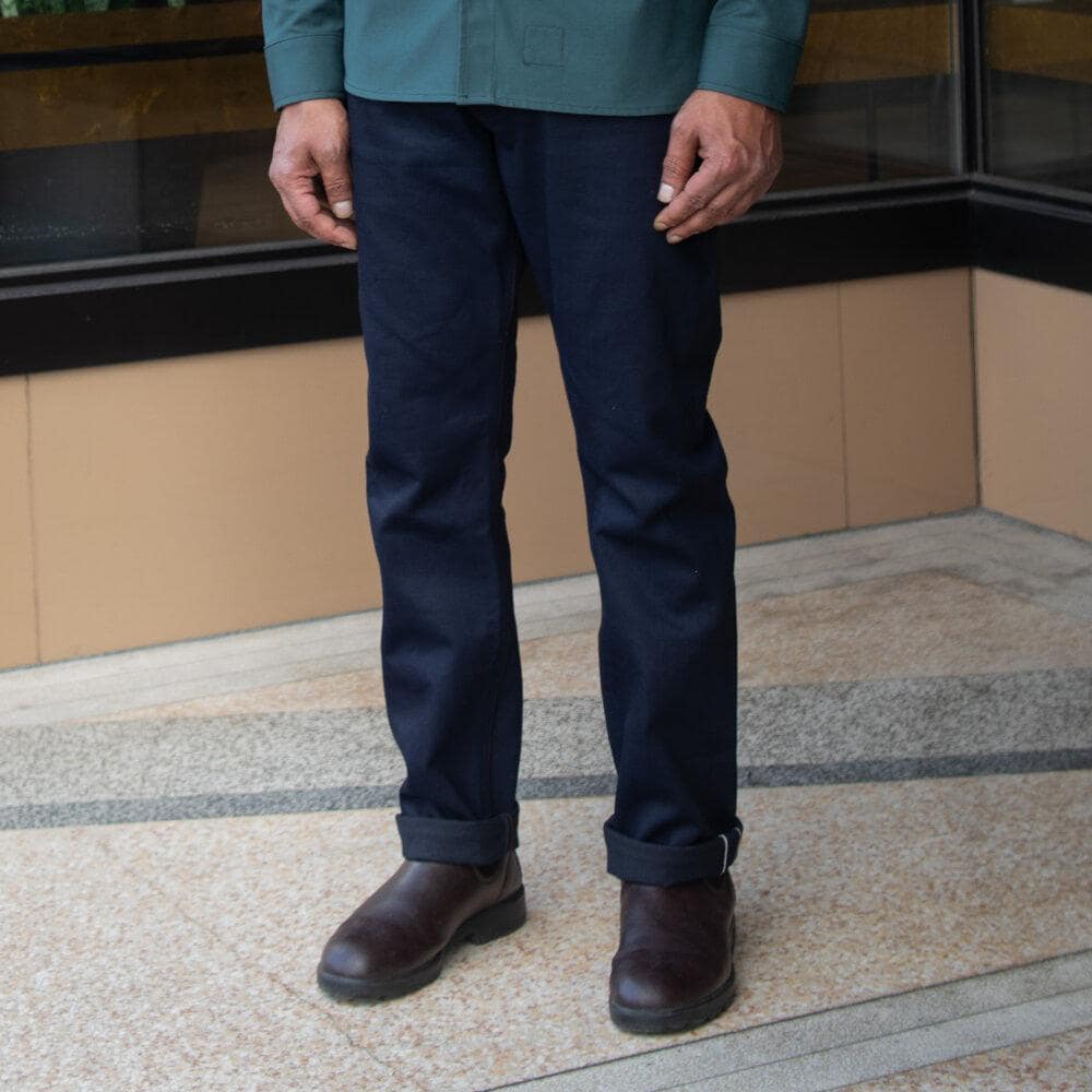 Adder Indigo Black Selvedge by Crimson Serpents Denim Goods.