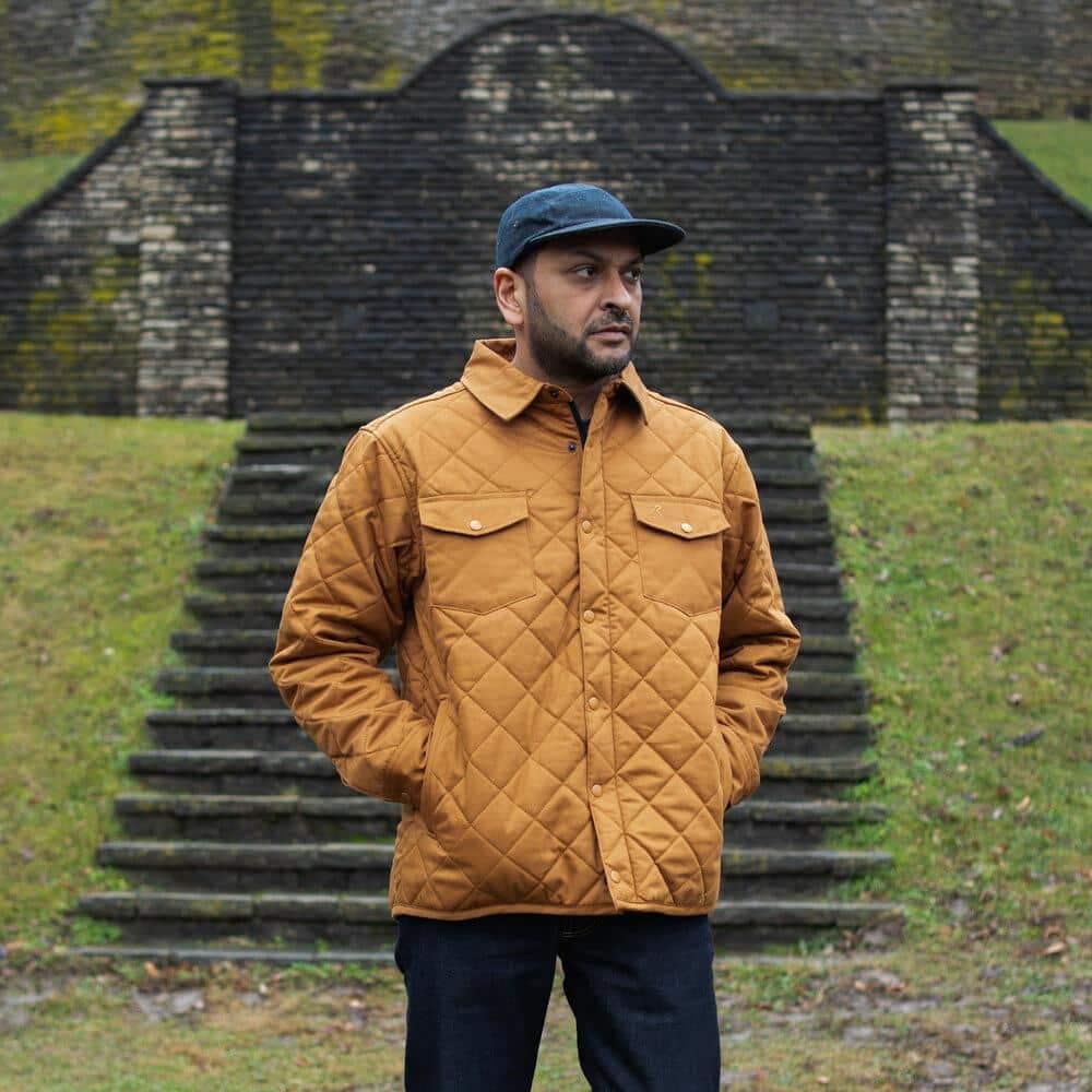 Diamond Quilted Cotton Jacket by Rothco in worker brown.