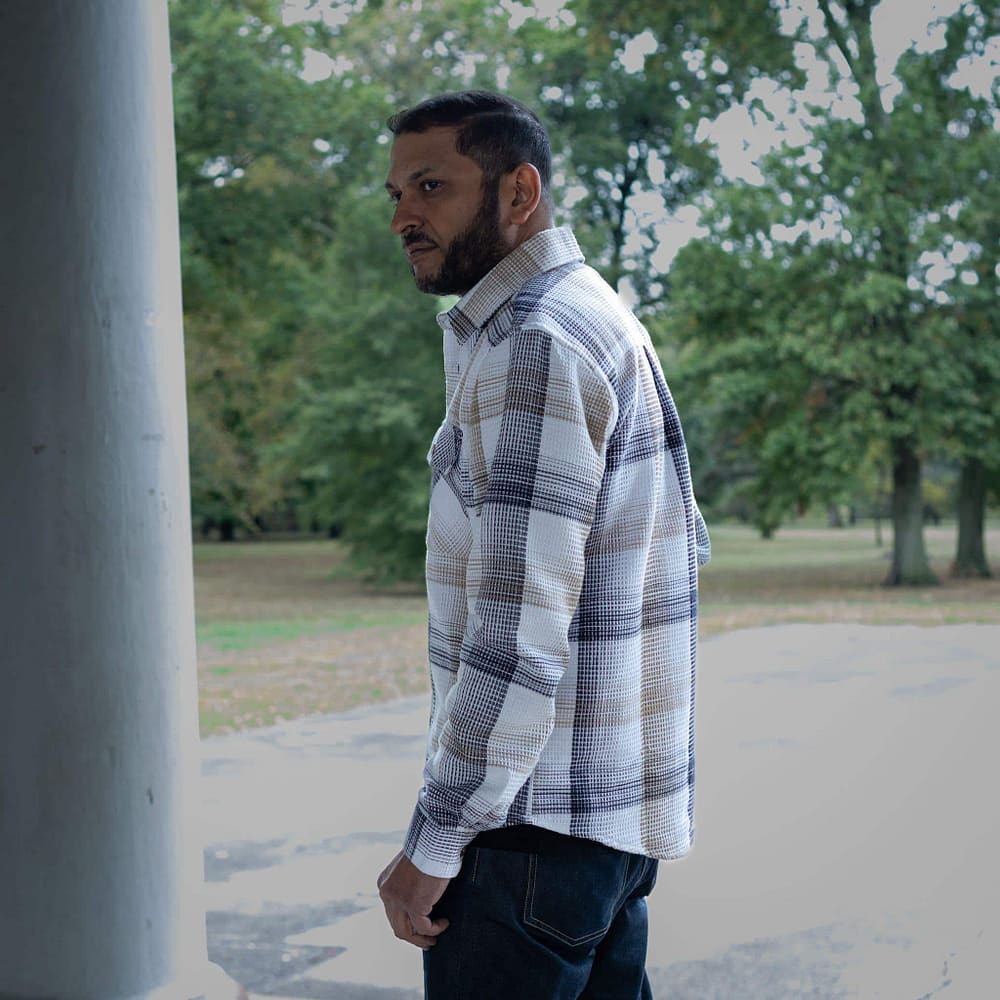 Stonebridge Shirt Jacket by Vustra. Back view.