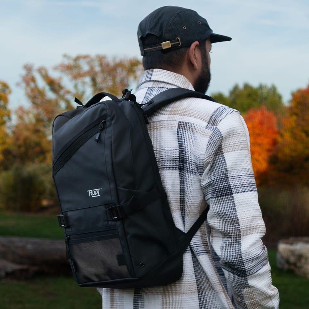 Rivin 18L Backpack by Rupt. Worn right view.