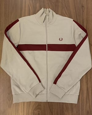 Fred Perry J7540 Contrast Panel Track Jacket Marl Grey