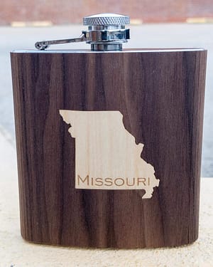 Autumn Woods Collective Handmade Missouri Flask