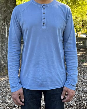 M. Singer Cotton Henley Long Sleeve