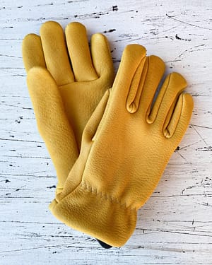 Sullivan Glove Co. Elkskin Roper Lined Gloves Gold