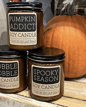 The Burlap Bag Fall Seasonal Soy Candles