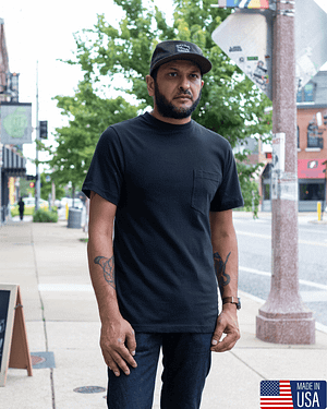 Black Tubular Pocket Tee