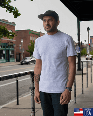 Gray Workwear Pocket Tee